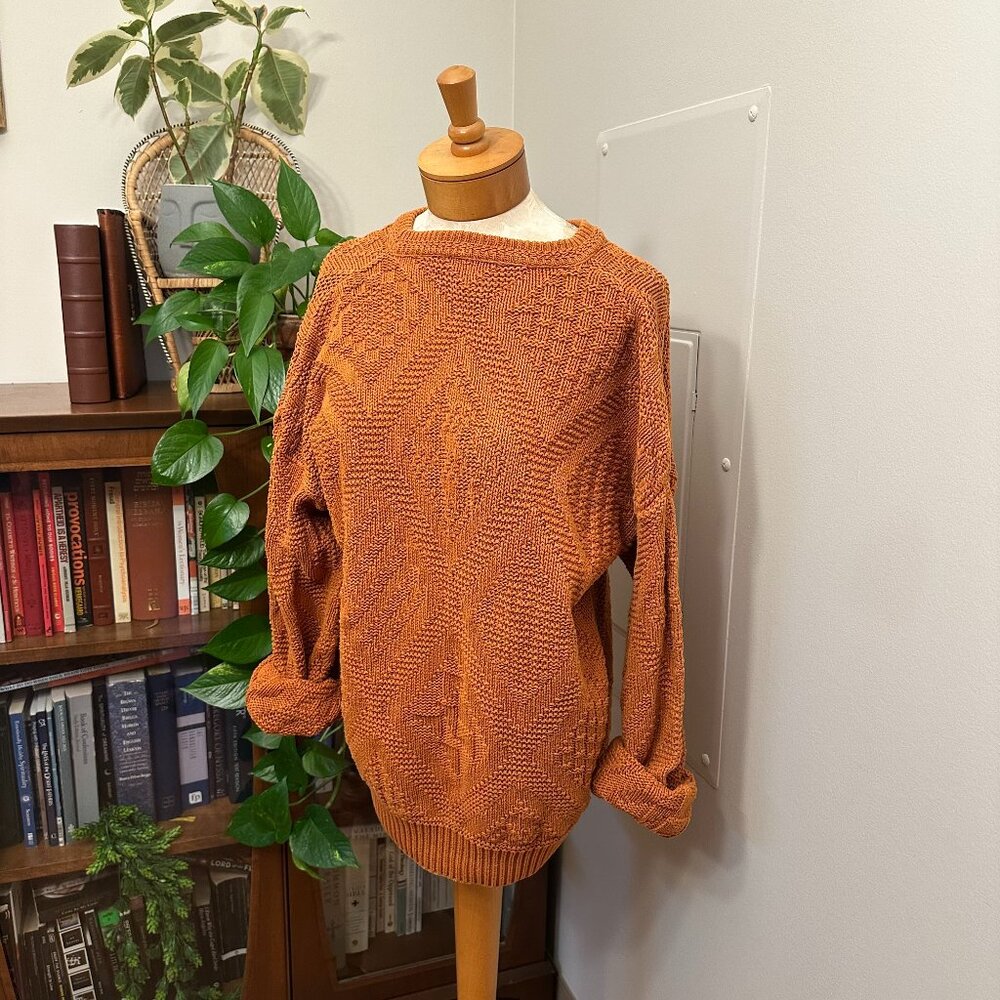 Heavy Orange Cotton Sweater